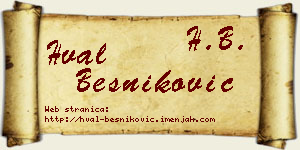 Hval Besniković vizit kartica
